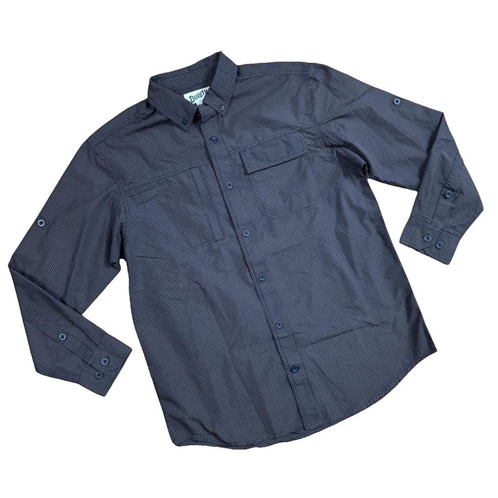 Duluth Trading Co Men’s Medium Button Down Shirt Relaxed Fit Double Pocket